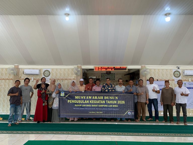 Warga Dusun Lam Bheu Barat Gelar Musdus, Bahas Prioritas Pembangunan 2026