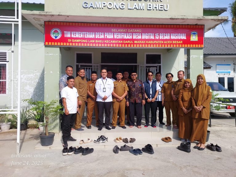 Lam Bheu Masuk 15 Besar Nasional Gampong Digital, Tim Kemendes Lakukan Verifikasi Lapangan